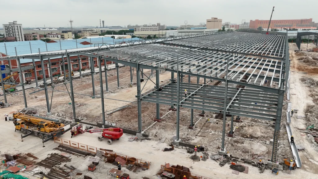 large span steel structure workshop and factory building