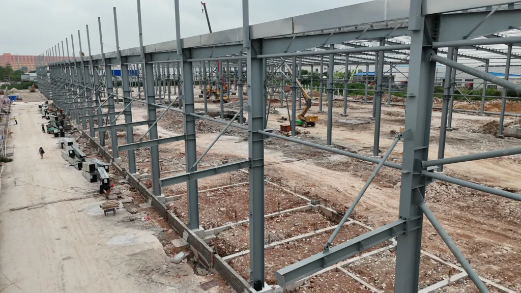 large steel structure factory project in China