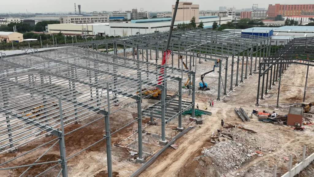 prefabricated steel structure factory building project