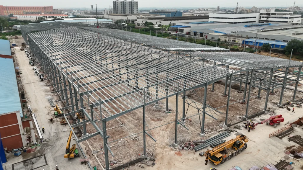 steel structure factory building for decoration materials company