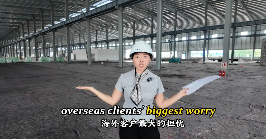 Steel workshop project video showing a custom factory building