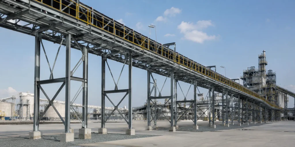 steel warehouse building with loading docks