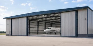 Gran puerta de hangar para aviones para un edificio prefabricado de acero