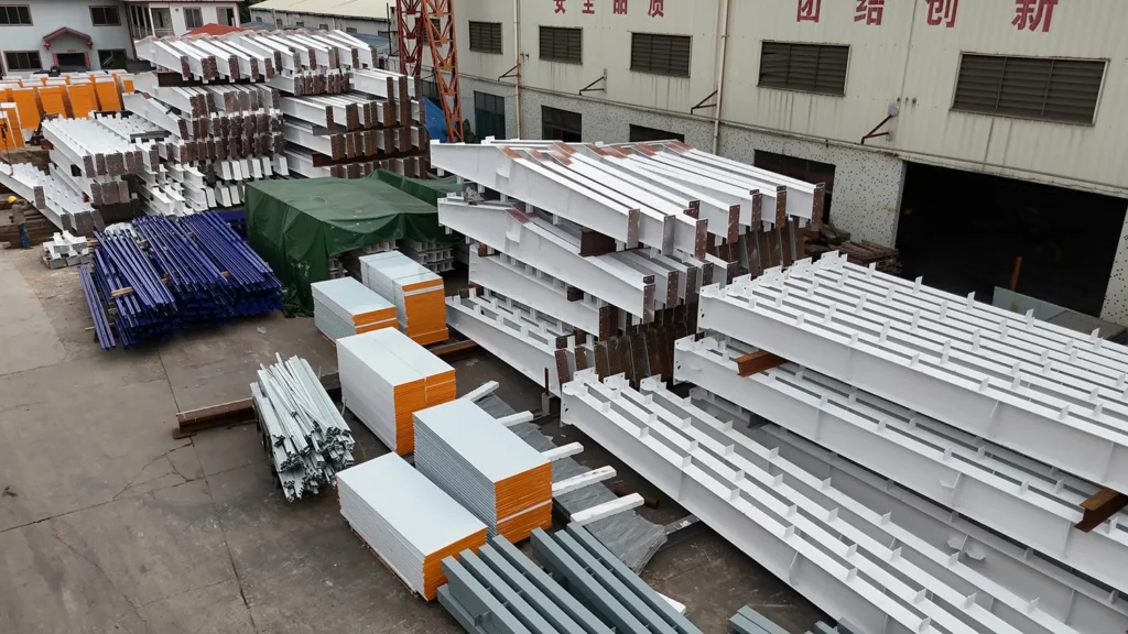 Steel repair workshop building components for maintenance facilities