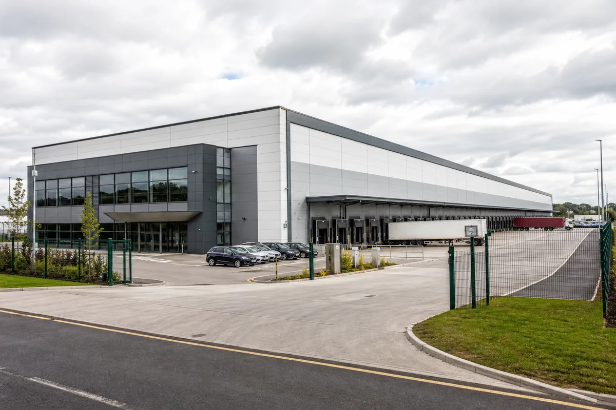 Completed steel building for logistics and distribution center operations
