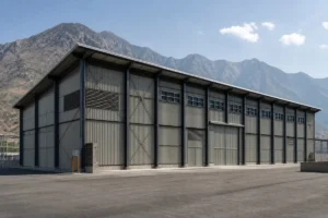 Seismic design of steel buildings for a completed industrial steel facility