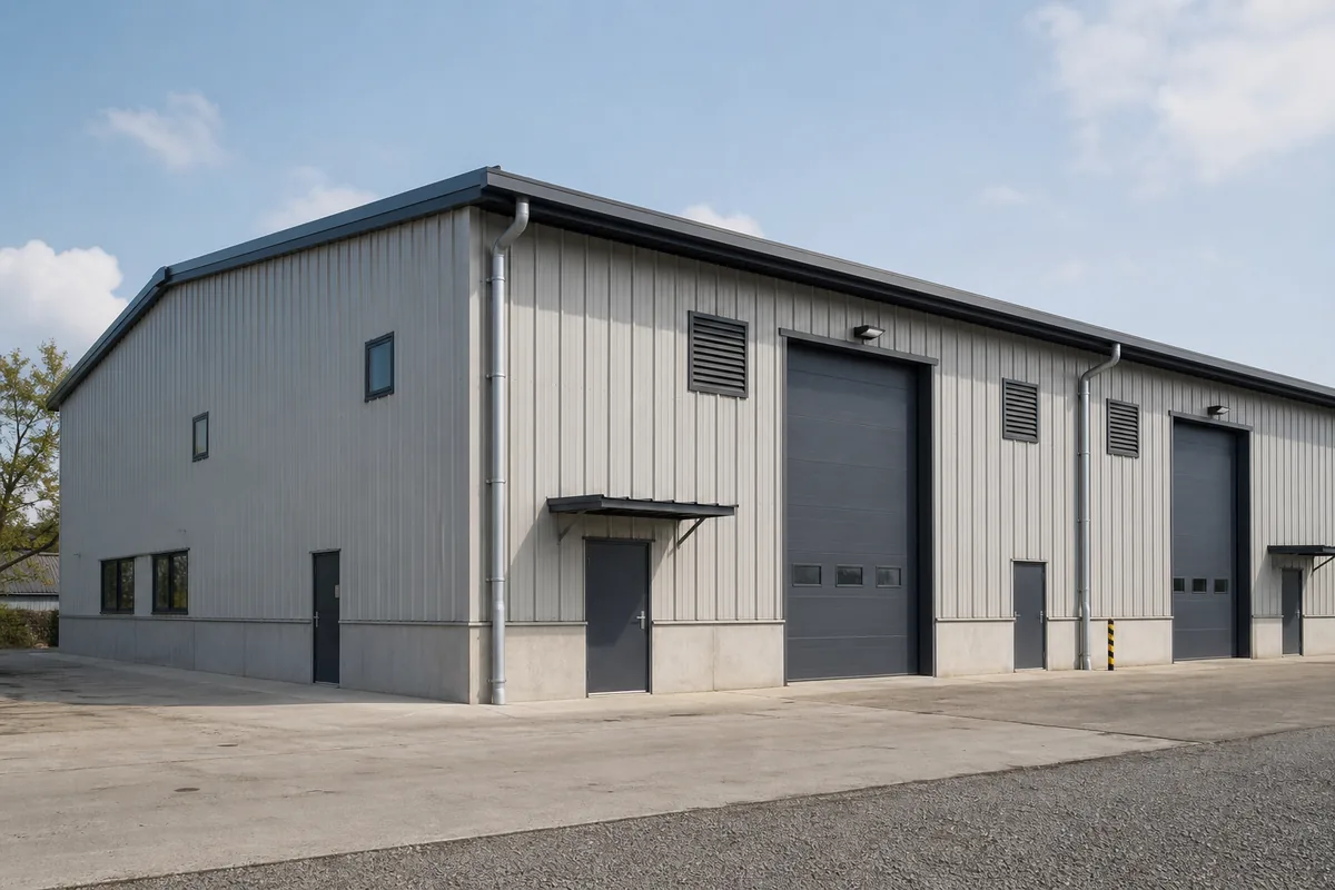 Steel building openings cladding ventilation gutters and drainage requirements