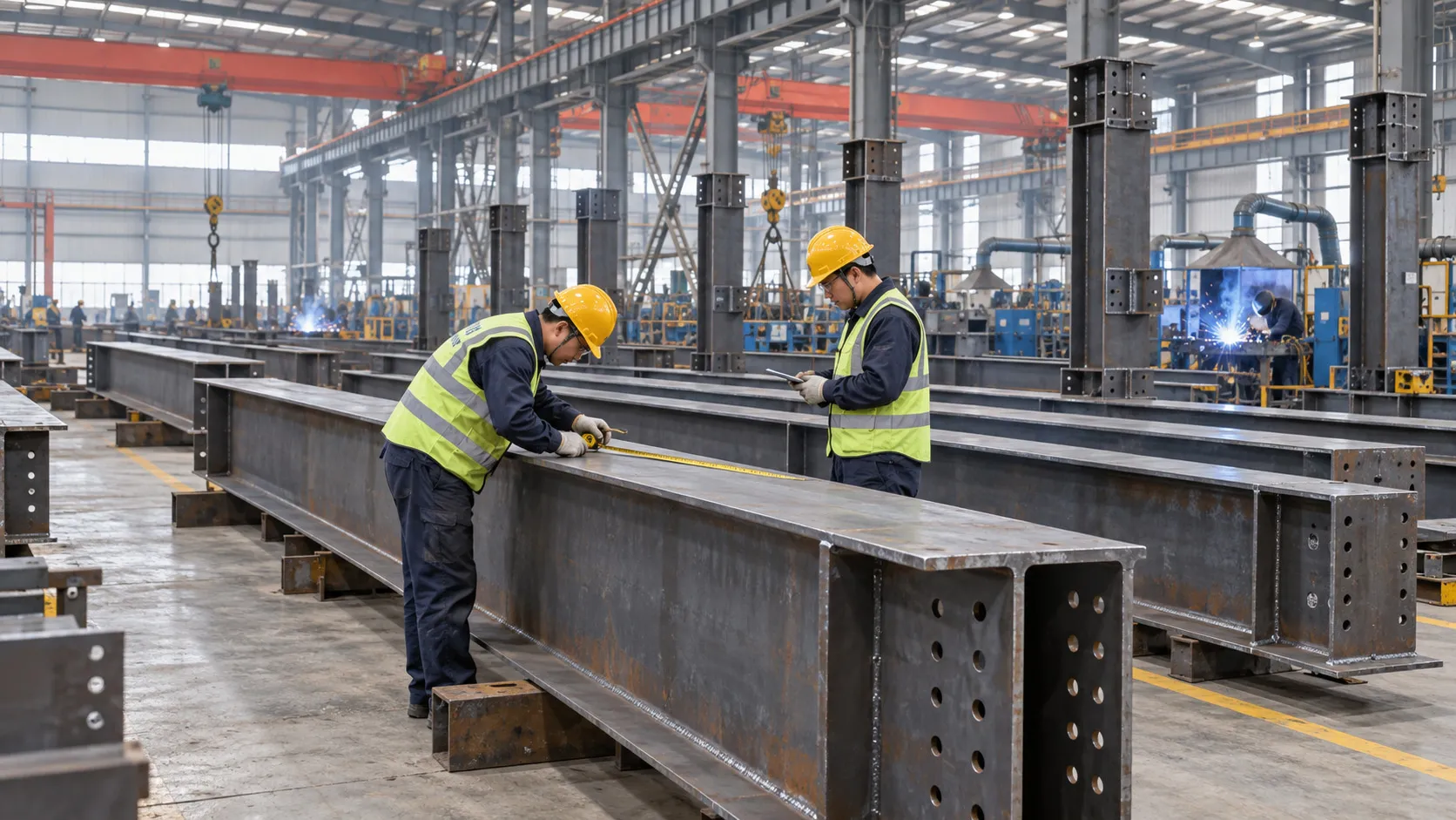 Factory inspection at a China steel structure manufacturer for overseas projects