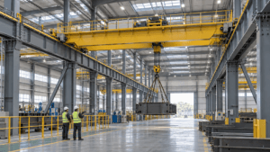 Industrial crane runway steel structure for heavy-duty material handling