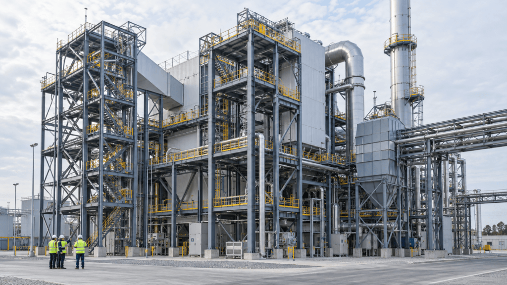 Estructura de acero de planta de conversión de residuos en energía para generación de energía industrial